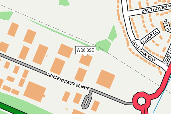 WD6 3SE map - OS OpenMap – Local (Ordnance Survey)