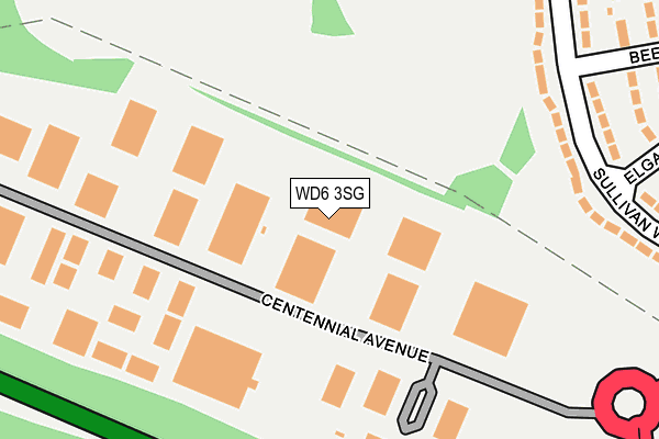 WD6 3SG map - OS OpenMap – Local (Ordnance Survey)