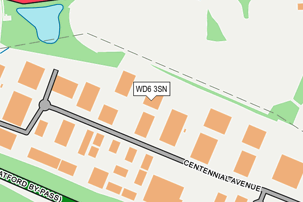 WD6 3SN map - OS OpenMap – Local (Ordnance Survey)