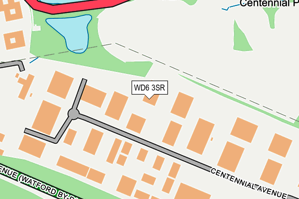 WD6 3SR map - OS OpenMap – Local (Ordnance Survey)