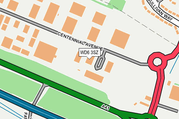 WD6 3SZ map - OS OpenMap – Local (Ordnance Survey)