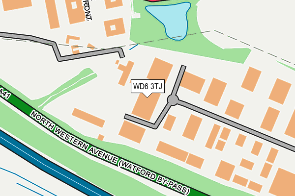 WD6 3TJ map - OS OpenMap – Local (Ordnance Survey)