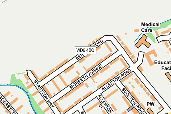 WD6 4BQ map - OS OpenMap – Local (Ordnance Survey)