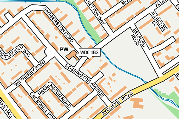 WD6 4BS map - OS OpenMap – Local (Ordnance Survey)