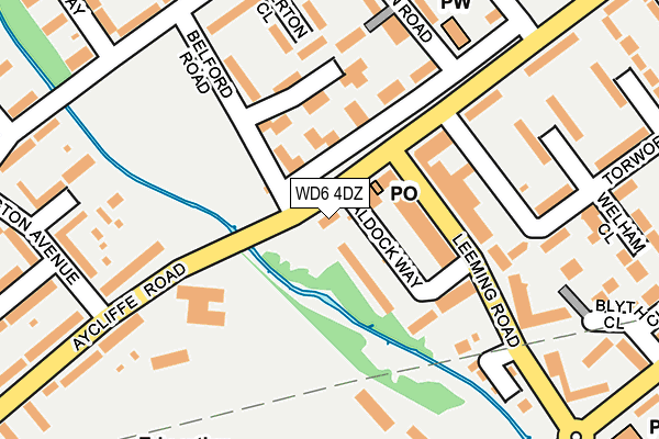 WD6 4DZ map - OS OpenMap – Local (Ordnance Survey)