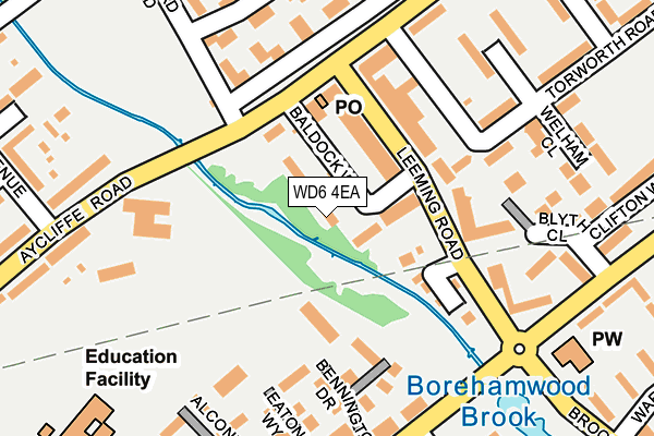 WD6 4EA map - OS OpenMap – Local (Ordnance Survey)