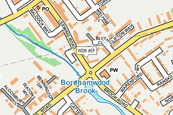 WD6 4EF map - OS OpenMap – Local (Ordnance Survey)