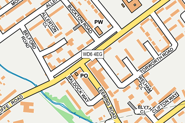 WD6 4EG map - OS OpenMap – Local (Ordnance Survey)