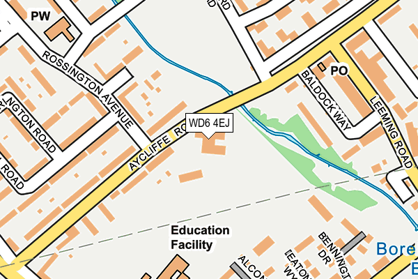 WD6 4EJ map - OS OpenMap – Local (Ordnance Survey)