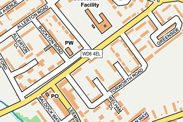 WD6 4EL map - OS OpenMap – Local (Ordnance Survey)