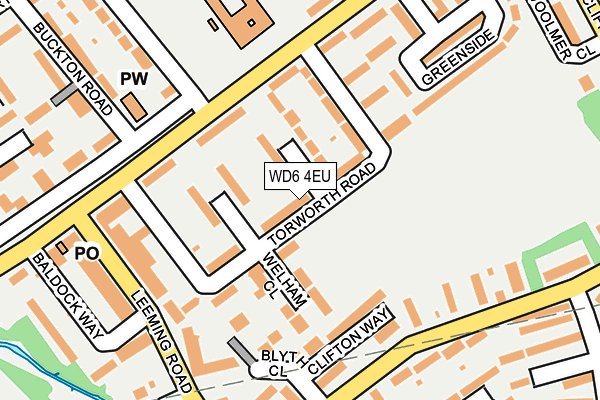 WD6 4EU map - OS OpenMap – Local (Ordnance Survey)