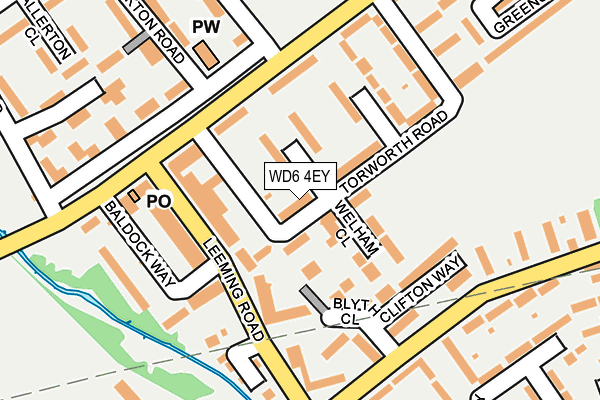 WD6 4EY map - OS OpenMap – Local (Ordnance Survey)