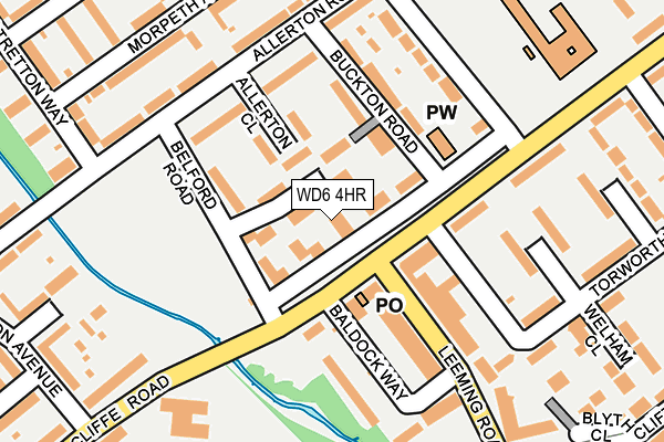 WD6 4HR map - OS OpenMap – Local (Ordnance Survey)