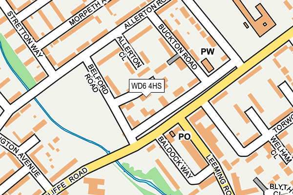 WD6 4HS map - OS OpenMap – Local (Ordnance Survey)