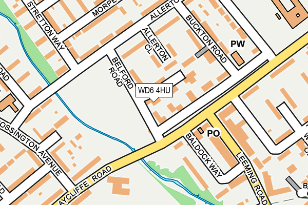 WD6 4HU map - OS OpenMap – Local (Ordnance Survey)