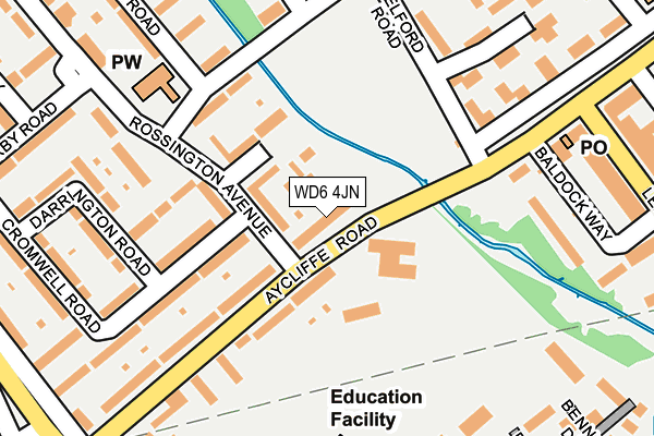 WD6 4JN map - OS OpenMap – Local (Ordnance Survey)