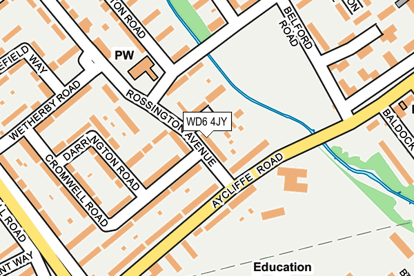 WD6 4JY map - OS OpenMap – Local (Ordnance Survey)