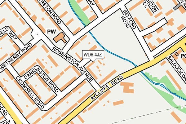 WD6 4JZ map - OS OpenMap – Local (Ordnance Survey)