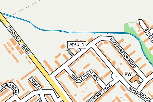WD6 4LD map - OS OpenMap – Local (Ordnance Survey)