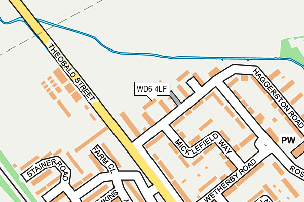 WD6 4LF map - OS OpenMap – Local (Ordnance Survey)