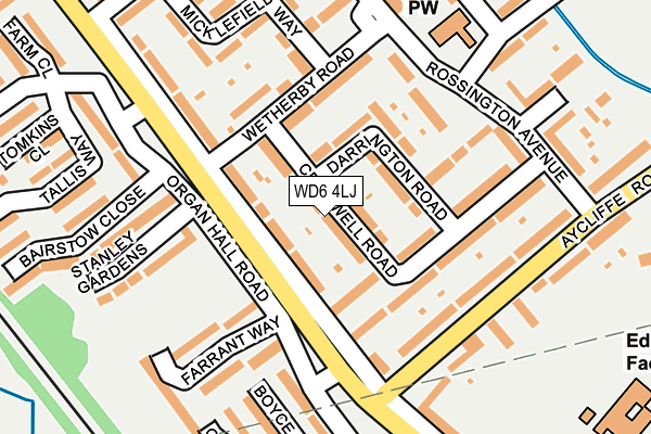 WD6 4LJ map - OS OpenMap – Local (Ordnance Survey)