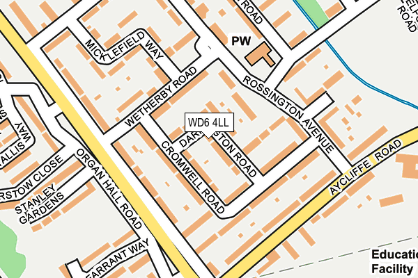 WD6 4LL map - OS OpenMap – Local (Ordnance Survey)
