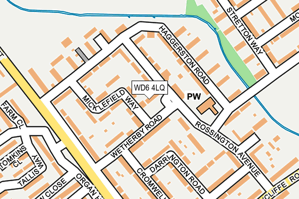 WD6 4LQ map - OS OpenMap – Local (Ordnance Survey)