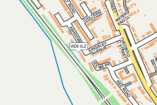 WD6 4LZ map - OS OpenMap – Local (Ordnance Survey)