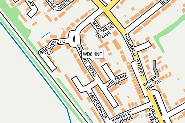 WD6 4NF map - OS OpenMap – Local (Ordnance Survey)
