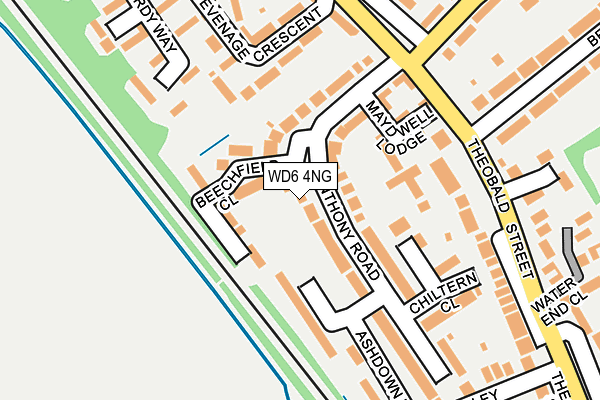 WD6 4NG map - OS OpenMap – Local (Ordnance Survey)