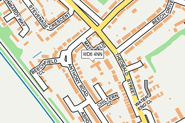 WD6 4NN map - OS OpenMap – Local (Ordnance Survey)
