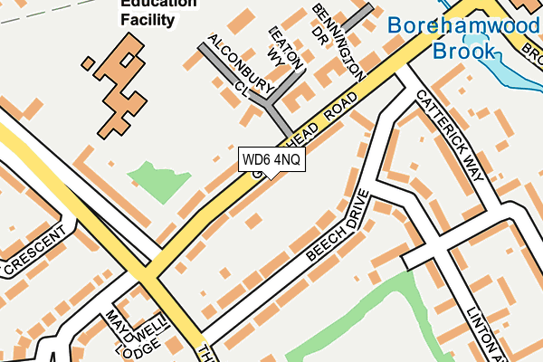 WD6 4NQ map - OS OpenMap – Local (Ordnance Survey)