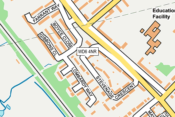 WD6 4NR map - OS OpenMap – Local (Ordnance Survey)