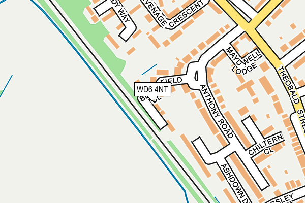 WD6 4NT map - OS OpenMap – Local (Ordnance Survey)