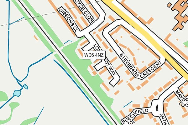 WD6 4NZ map - OS OpenMap – Local (Ordnance Survey)