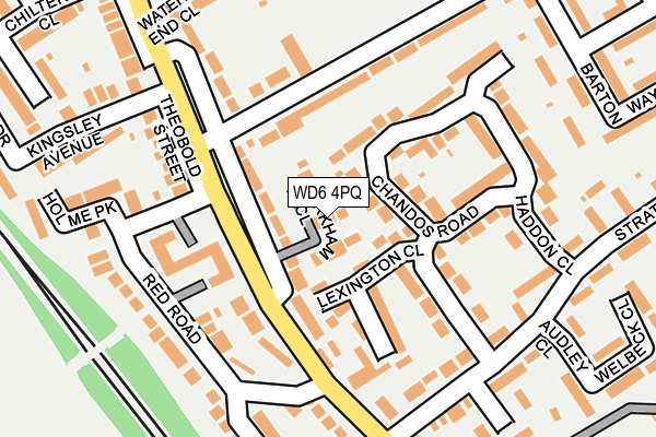 WD6 4PQ map - OS OpenMap – Local (Ordnance Survey)