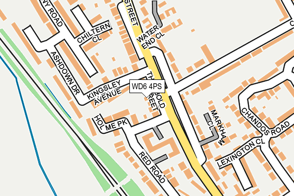WD6 4PS map - OS OpenMap – Local (Ordnance Survey)