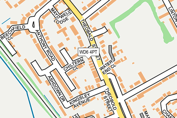 WD6 4PT map - OS OpenMap – Local (Ordnance Survey)