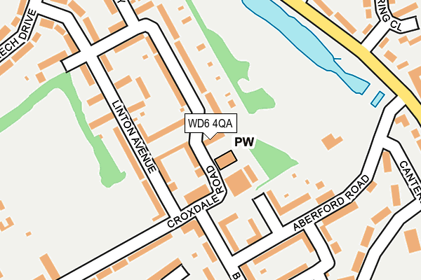WD6 4QA map - OS OpenMap – Local (Ordnance Survey)