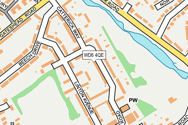 WD6 4QE map - OS OpenMap – Local (Ordnance Survey)