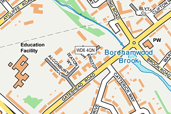 WD6 4QN map - OS OpenMap – Local (Ordnance Survey)
