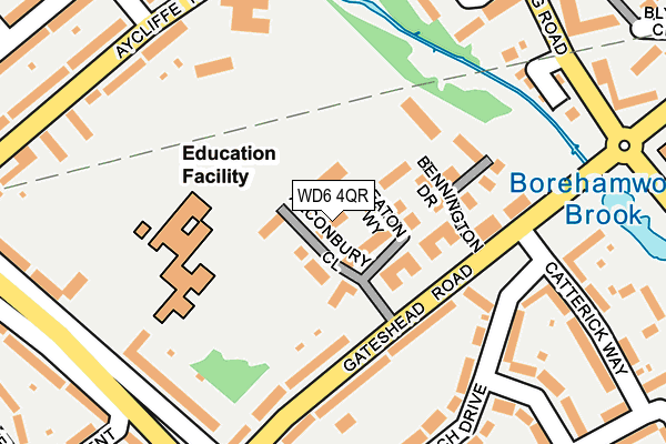 WD6 4QR map - OS OpenMap – Local (Ordnance Survey)