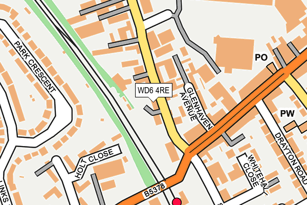 WD6 4RE map - OS OpenMap – Local (Ordnance Survey)