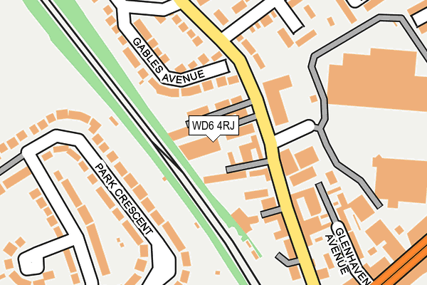WD6 4RJ map - OS OpenMap – Local (Ordnance Survey)