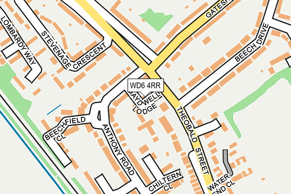 WD6 4RR map - OS OpenMap – Local (Ordnance Survey)