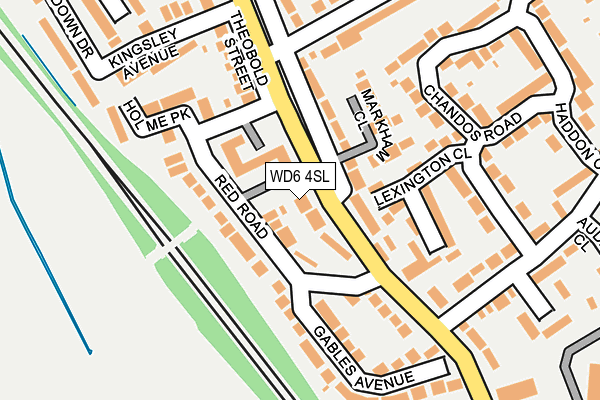 WD6 4SL map - OS OpenMap – Local (Ordnance Survey)