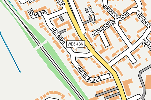 WD6 4SN map - OS OpenMap – Local (Ordnance Survey)