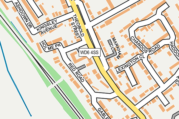 WD6 4SS map - OS OpenMap – Local (Ordnance Survey)