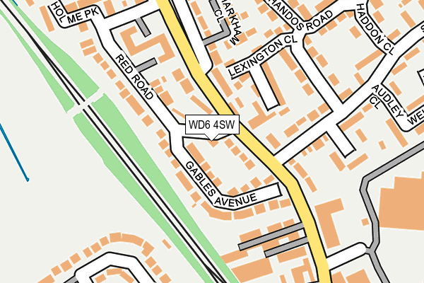 WD6 4SW map - OS OpenMap – Local (Ordnance Survey)