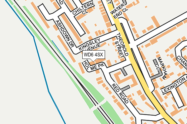 WD6 4SX map - OS OpenMap – Local (Ordnance Survey)